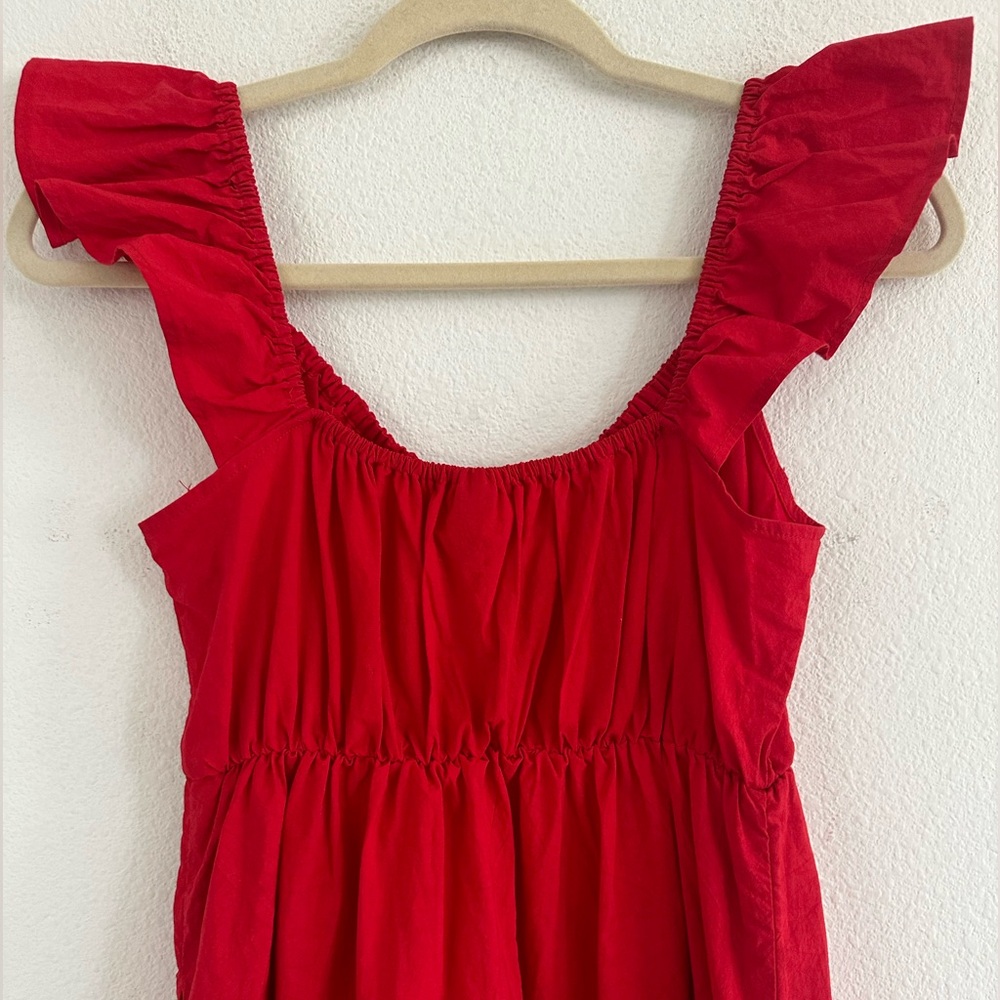 Universal Thread Red Ruffle Sleeve Maxi Dress - Picture 9 of 11